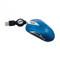 Mouse Retratil USB Azul/Prata MS-3207-2 800DPI C3 Tech